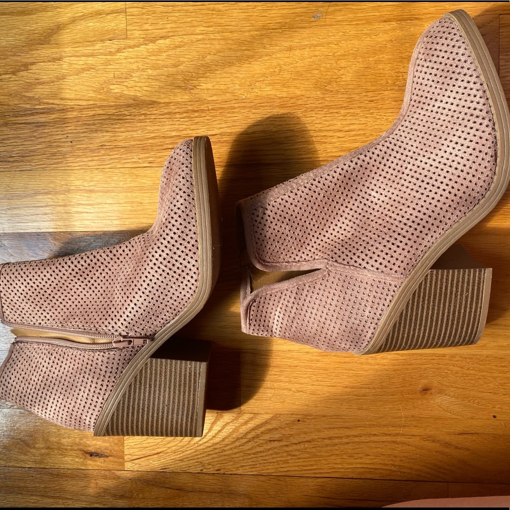 Dusty Pink Booties - Never Worn!
